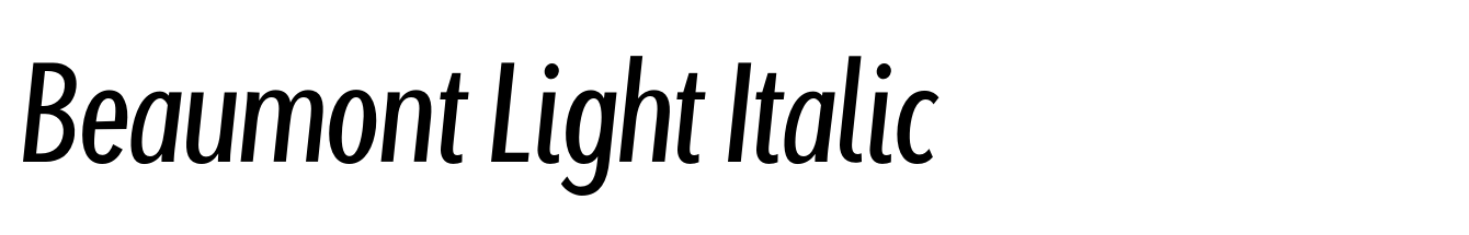 Beaumont Light Italic